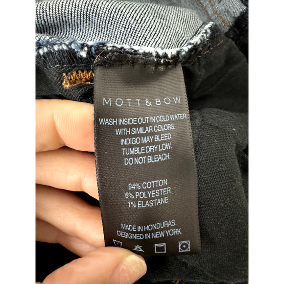 Mott & Bow Quality Classic Slim Wooster Stone Dark Wash 30x30 Jeans Retail $129 - Picture 6 of 9